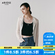 艾諾絲雅詩(shī)【商場(chǎng)同款】2025夏季新品透視針織衫開(kāi)衫外套上衣女40411899 白色 M