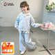 奧特曼童裝女童套裝秋裝2025新款兒童衣服女孩韓版開衫衛(wèi)衣甜美兩件套 藍(lán)色 120 建議110-120cm6-7歲
