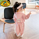 G.DUCKKIDS女童春秋裝套裝2024新款小童女孩連帽衛(wèi)衣兩件套女寶寶衣服潮春秋 粉色 90cm