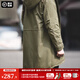 馬登工裝 美式復(fù)古M51魚尾風(fēng)衣軍大衣派克服棉服中長款外套連帽男 軍綠色（版型較為寬松） 2XL
