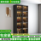 徽蕓玻璃門(mén)手辦柜模型展示柜定制收納儲物柜客廳玩具擺件柜子家用書(shū)柜 灰柜雙門(mén)100*40cm
