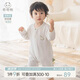 乖奇熊夏季薄款寶寶連體衣長(zhǎng)袖空調(diào)服透氣居家服嬰幼兒哈衣爬爬服