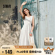 森馬（Semir）連衣裙女純色無(wú)袖長(zhǎng)裙休閑溫柔2025夏收腰背心裙優(yōu)雅107425114050