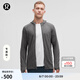 lululemon丨Surge Warm 男士拉鏈連帽衫 LM3DH1S 海鷗灰蒸汽灰混色 專屬款 L