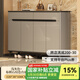 米昊（MIHAO）鞋柜家用門口入戶2025新款室內(nèi)靠墻高級玄關(guān)柜子儲物柜大容量鞋架 四門兩抽丨淺灰+布朗石紋120*100 組裝【金屬柜腿】