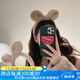 向晚 發(fā)箍毛絨兔耳朵發(fā)箍女洗臉頭箍發(fā)卡頭飾發(fā)箍高顱頂可愛發(fā)飾頭箍
