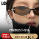 眼鏡生活（LOHO）2025時髦偏光復古小棕鏡老錢風墨鏡女防紫外線貓眼窄框太陽眼鏡男