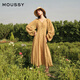 moussy 【劉亦菲同款】南法度假風(fēng)碎花浪漫優(yōu)雅連衣裙028ISX33-3711 070米色 M