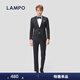 藍(lán)豹（LAMPO）【特惠】【基礎(chǔ)衣櫥】全季男士套裝西服上裝黑色商務(wù)西服外套男 黑色 48 (170/96) C