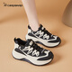 卡丹路女鞋2025夏季新款厚底小白鞋透氣舒適運動(dòng)戶(hù)外百搭時(shí)尚休閑鞋