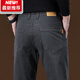 Lee dprre香港高端純棉商務(wù)褲2025春夏季休閑褲男寬松直筒男款百搭長(cháng)褲子 利138深灰 30