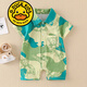 G.DUCKKIDS品牌童裝嬰兒衣服夏季薄款短袖連體衣新生兒夏裝哈衣滿月可愛爬服 綠色 90cm