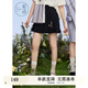 紫涵（ZIHAN）紫涵趣味紐扣百褶裙女夏季學(xué)院風(fēng)A字高腰短裙顯瘦半身裙 黑藏青 M