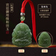 胖東來(lái)品質(zhì)和田玉青玉本命佛十二生肖吊墜觀(guān)音菩薩項鏈男女款 生肖馬/大勢菩薩青玉本命佛紅繩