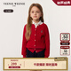 Teenie Weenie Kids小熊童裝25年新款女童百搭純棉絞花開衫毛衣 紅色 160 cm