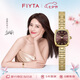 飛亞達（FIYTA）傾城“小金表”竹節(jié)鏈深棕盤復古女表傾心禮盒 節(jié)日禮物女