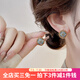 伊黛兒國風(fēng)琺瑯耳環(huán)2025新款爆款高級感中古風(fēng)耳釘女彩繪適合春天的耳飾 E4006彩色