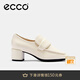 愛步（ECCO）樂福鞋女 25年新款優(yōu)雅淺口正裝單鞋粗跟高跟鞋女 型塑291903 冰白色29190301017 38