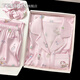 VENTION真絲睡衣女夏季helloKitty貓?zhí)鹈揽蓯劭ㄍㄉＰQ絲家居服送閨蜜禮盒 Kitty粉【長袖+長褲】 M 【建議100-120斤】