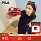 FILA 斐樂針織連衣裙2025夏季新款時尚休閑開叉顯瘦修身T恤長裙 深默藍-DB M 165/84A/M