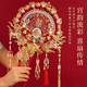 微光里團扇結婚新婚禮物中式婚禮送新娘秀禾服喜扇高檔雙面重工成品扇子 千禧云蝶團扇成品【禮盒裝】無木架
