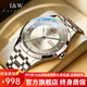 I&W CARNIVAL HWGUOJI瑞士IW手表男士手表機(jī)械表全自動(dòng)進(jìn)口機(jī)芯夜光男表商務(wù)情人節(jié)禮物 銀灰鋼帶|禮盒包裝|定制刻字