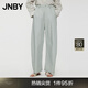 JNBY/江南布衣春夏季香蕉褲女高腰棉寬松闊腿褲顯瘦百搭通勤5O5E15280 314/淺軍綠 XS