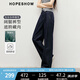 紅袖寬松垂感牛仔褲2025春季新款女裝酷颯氣質(zhì)原色高腰休閑闊腿長褲 深牛仔藍072 M