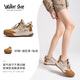 Walker Shop奧卡索運動鞋女徒步登山鞋女網(wǎng)面增高跑步鞋女V151018灰棕色37
