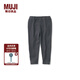 無印良品 MUJI 嬰童 羅紋編織 收腿褲 兒童童裝  CCM06A2S 炭灰色 100