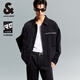 杰克·瓊斯（JACK&JONES）春秋外套男士休閑夾克合集 225157003黑色牛仔 L 180