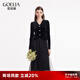 歌莉婭（GOELIA）預(yù)售穿搭套裝正式場(chǎng)合絲絨兩件套裙女1C1RAC26A 00B黑色 L