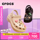 卡駱馳crocs檀健次推薦款光輪洞洞鞋百搭舒適女厚底老爹鞋207988 黑色-001(含智必星) 36 (220mm) 37