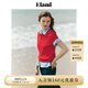 ELAND衣戀POLO衫女基礎(chǔ)款百搭針織短袖舒適毛衣T恤新款 紅色(20)Red L 170
