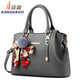 袋鼠（KANGAROO）中年時(shí)尚女包2026潮韓版女士手提包軟皮單肩包斜挎媽媽包送禮物 深灰色