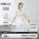 尚都比拉白色連衣裙女高級感春夏季優(yōu)雅仙氣法式中長裙 白色 XL