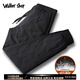 Walker Shop羽絨褲男鵝絨褲冬季新款棉褲【優(yōu)選白鵝絨】加絨褲外穿加厚保暖褲 黑色束腳85%鵝絨 XL /180/84A 【體重135-150】