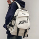 叢林?zhù)B潮牌大容量雙肩包男電腦背包初中高中書(shū)包女大學(xué)生旅行包 白色【妞妞結】