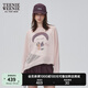 Teenie Weenie小熊女裝毛衣2025夏季新款圓領(lǐng)印花休閑戶外輕薄罩衫 淺粉色 S