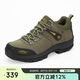 駱駝（CAMEL）戶外登山鞋男 耐磨徒步鞋牛皮戶外鞋 A63202a6015 軍綠 43