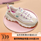 斯凱奇（Skechers）女鞋緩震舒適運(yùn)動(dòng)鞋厚底休閑鞋增高老爹鞋149589 自然色/多彩色/NMLT 37