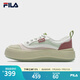 FILA 斐樂官方女鞋楊冪同款摩登帆布鞋2024夏季新款水母鞋時尚休閑鞋 桃色粉/新薄荷綠-CS 37.5