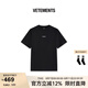 VETEMENTS270g重磅精梳棉純棉100%男士高檔輕奢短袖t恤女潮牌半袖 65352007 黑色 XL