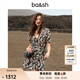ba&sh bash法式氣質v領短袖碎花茶歇連衣裙多色女1E22TAIS NOIR S (0)