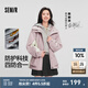 森馬（Semir）防護(hù)外套|外套女中長款拼色三防防風(fēng)秋潮酷寬松連帽上衣戶外 紫白色調(diào)00471 M