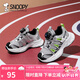 SNOOPY史努比童鞋男童運(yùn)動(dòng)鞋春秋新款中小童旋轉(zhuǎn)扣休閑透氣百搭跑步鞋女 灰/綠（春秋款） 26 碼適合腳長(zhǎng)15.4-15.9cm