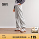 森馬（Semir）休閑褲女發(fā)熱抗菌長褲2024冬季氣質(zhì)搖粒絨純色闊腿褲109724127001