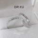 DR.KUS99銀星河情侶對(duì)戒 素圈磨砂足銀戒指一對(duì)可調(diào)節(jié) 刻字情人節(jié)禮物 999銀星河情侶對(duì)戒+送項(xiàng)鏈