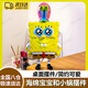 海綿寶寶手辦桌面擺件玩具公仔周邊潮玩小蝸盲盒創(chuàng)意可愛生日禮物 海綿寶寶與小蝸擺件【約9cm】