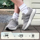 adidas LIGHTSHIFT休閑跑步鞋男女新款阿迪達(dá)斯官方輕運動   灰色/亮白   42.5